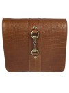 Julia Side Bag Natural Leather Croc