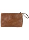 Victoria Clutch Bag Natural Leather Croc