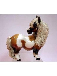 Cheval Pony Skewbald Backwards