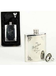 Pewter Best Man Hip Flask Was £27.99