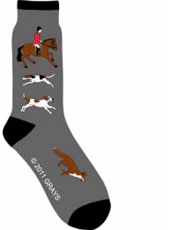 Childs Cotton Socks- Hunting (grey/black)