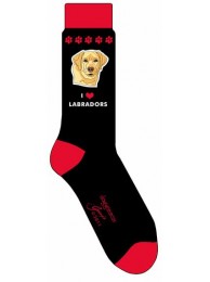 Doggie Sox I Love Labradors (yellow)