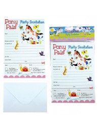 Pony Pals Pack Of 8 Invitations & Envelopes