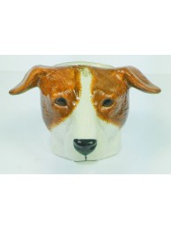 Jack Russell Face Egg Cup Br/wh