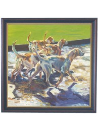 Jostle Framed Print By Debbie Harris