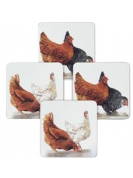 Farmyard Hens Coasters Set Of 4