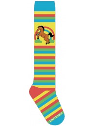 Adult Cotton Knee-high Socks - Rainbow Horse