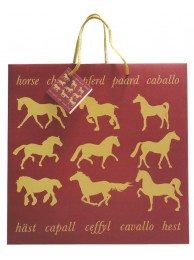 Maroon Horse Gift Bag Large