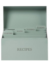 Recipe Box In Shutter Blue