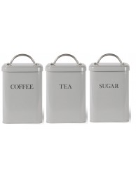 Tea| Coffee And Sugar Tins Flint