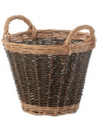Small Dumpy Two Tone Log Basket