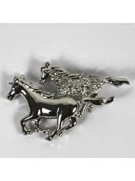 Twin Horses Brooch