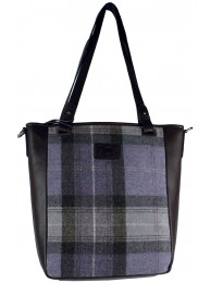 Heritage Tweed & Leather Large Shopper Lavender