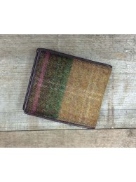 Heritage Leather & Tweed Wallet Pine