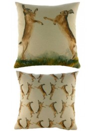 Boxing Hares Cushion