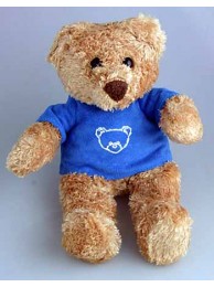 20cm Beanie Bear (light Brown-fluffy) With T Shirt