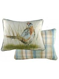 Country Pheasant Piped Cushion