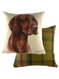 Waggydogz Vizsla Cushion With Tweed Reverse