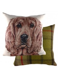 Waggydogz Golden Cocker Cushion With Tweed Reverse