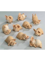 Petite Pig Collection Set Of Ten Was £35.00