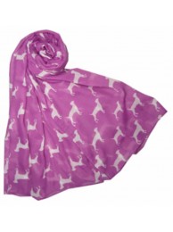 Scarf Dogs Design-lilac
