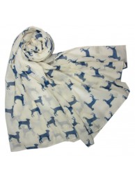 Scarf Dogs Design-cream