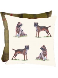 Cushion Border Terriers Tweed Backed