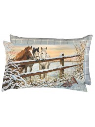 We Three Kings Tweed Backed Cushion