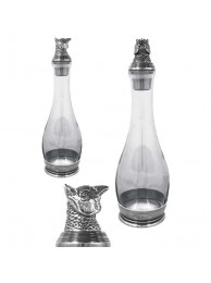 Pewter Pheasant Crystal Decanter