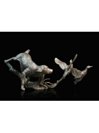 Bronze Cocker Spaniel With Ducks