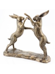 Bronzed Boxing Hares Large