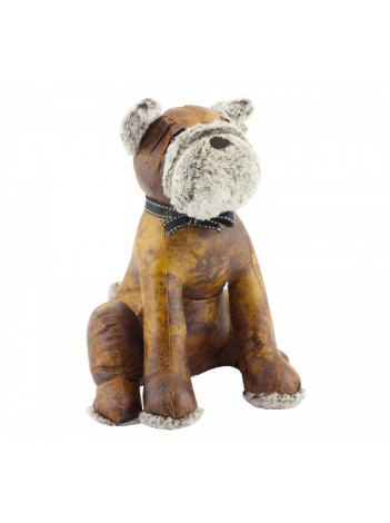 Faux Leather Dog Doorstop