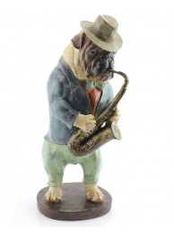 Pug Dog Musician Saxophone