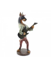 Doberman Dog Musician Guitar