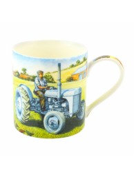Grey Tractor Fine China Mug