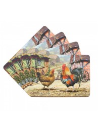 Cockerel And Hen Placemats (set Of 4)