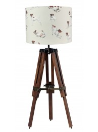 Tripod Table Lamp & Shade Jack Russells