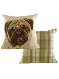 Cushion Waggydogz Pug Boston Check