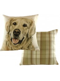 Cushion Waggydogz Golden Retriever Boston Check