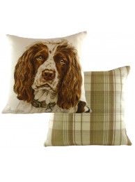 Cushion Waggydogz Springer Spaniel Boston Check