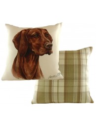 Cushion Waggydogz Vizsla Boston Check