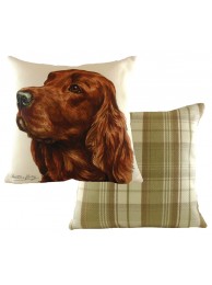Cushion Waggydogz Irish Setter Boston Check