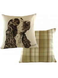 Cushion Waggydogz Cocker Spaniel Boston Check