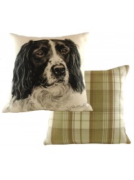 Cushion Waggydogz Black Springer Spaniel Boston