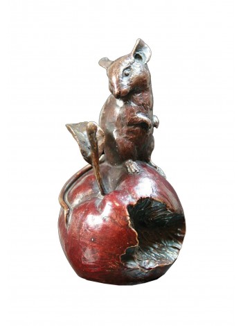 Bronze Mouse On Apple