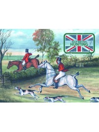 Breaking Cover Hunting Metal Sign