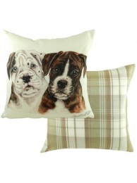 Wd Pupz Boxers Cushion With Tweed Reverse