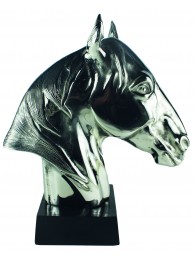 Neptune Horse Head Bust In Aluminium Nickel Polished