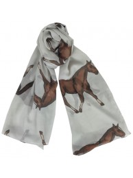 Scarf Horse Light Grey
