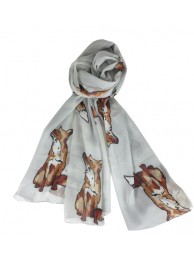 Scarf Fox Light Grey from Grays Country Gifts